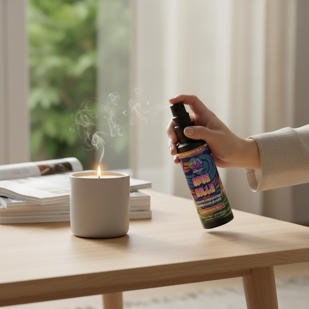 Illustration for A Practical “Best Odor Eliminator” Routine (Spray + Candle Layering)