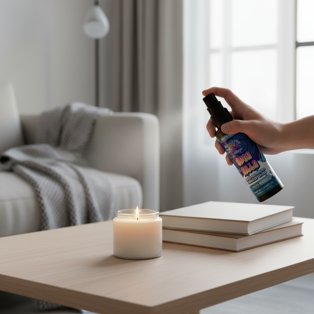 Illustration for Build a “smell-proof” routine: spray + candle layering